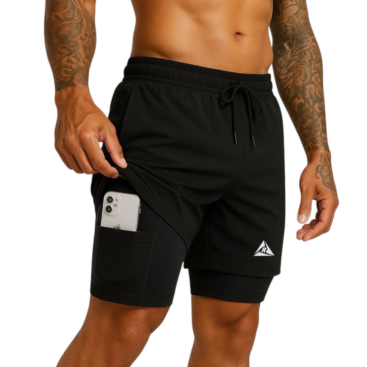 RIPPLE FT - Combo x2 Pantalonetas con Licra Corta 3 Bolsillos GYM