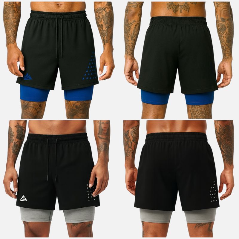 RIPPLE FT - Combo x2 Pantalonetas con Licra Corta 2 Bolsillos Con Cierre