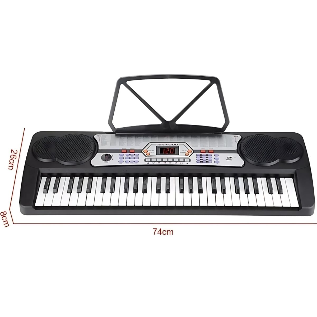 GENERICO - Teclado Organeta Meike Mk-4300 54 Teclas Negro