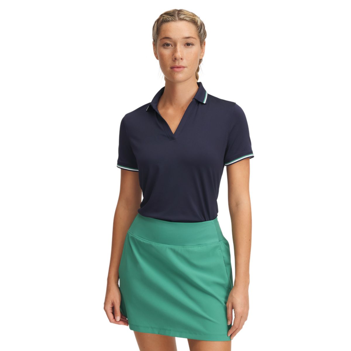 UNDER ARMOUR - Camisa Mujer UNDER ARMOUR UA DRIVE SS RIB POLO Azul UNDER ARMOUR.