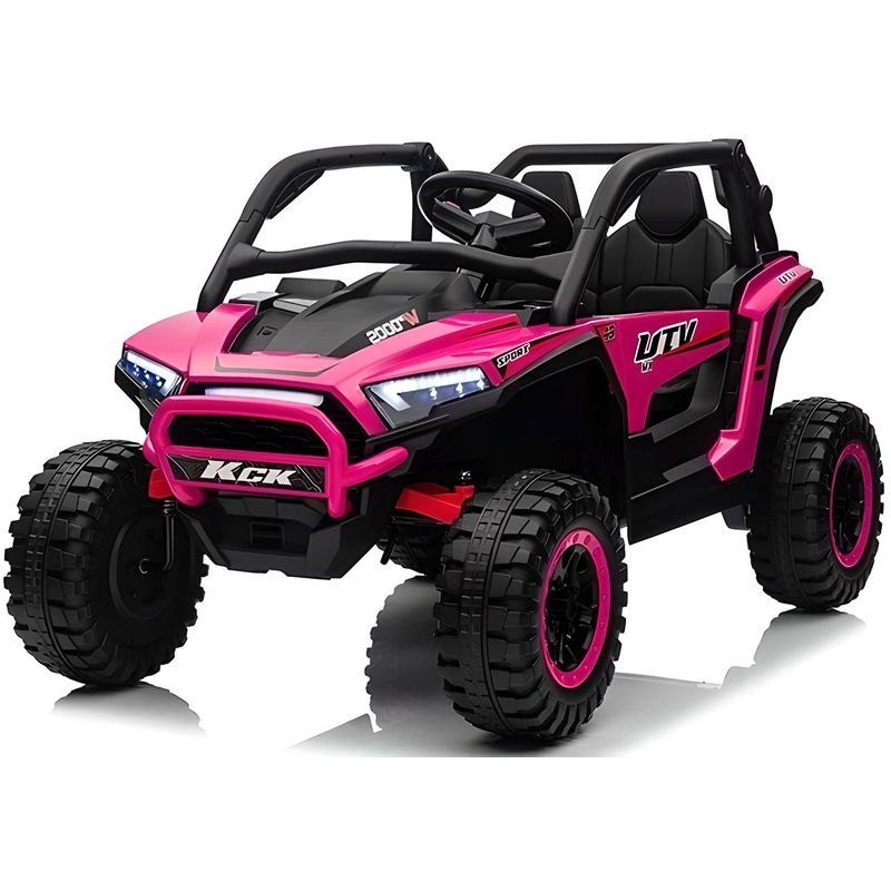 BEBESUNITA - Carro Moto Electrico 24V Niño Ctrol Llta Caucho Color Fucsia