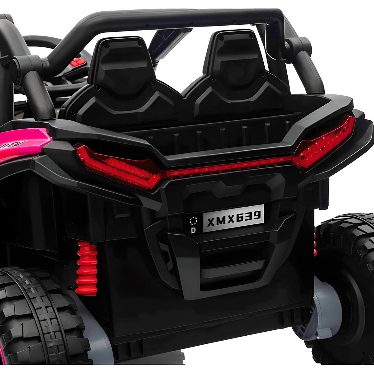 BEBESUNITA - Carro Moto Electrico 24V Niño Ctrol Llanta Caucho 4x4 Fucsia