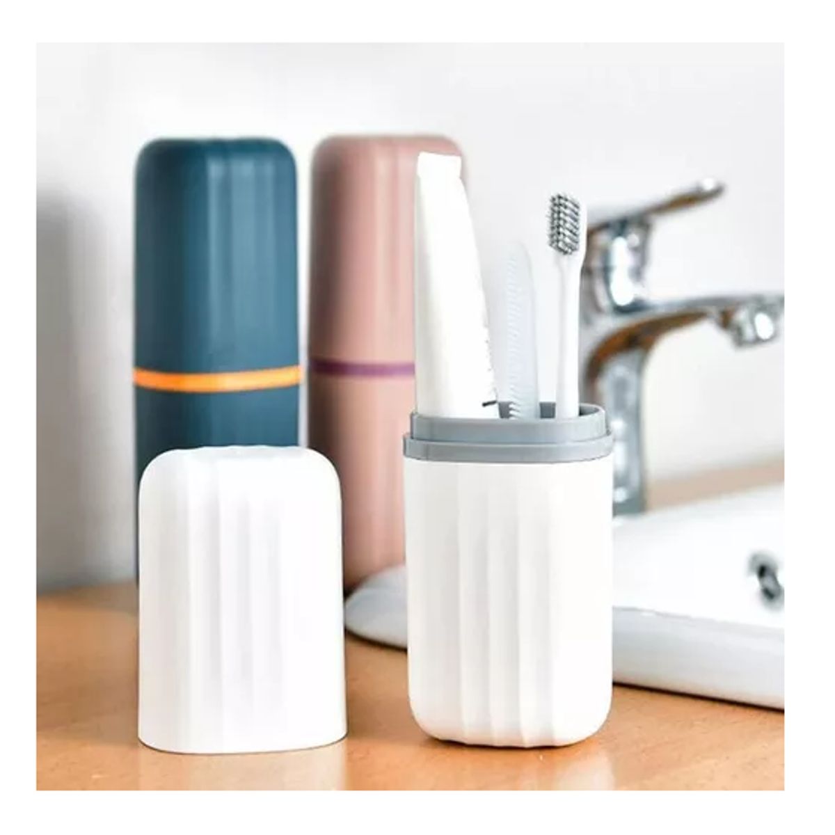 GENERICO - Estuche Organizador Limpieza Bucal Viajero Cepillo Dientes