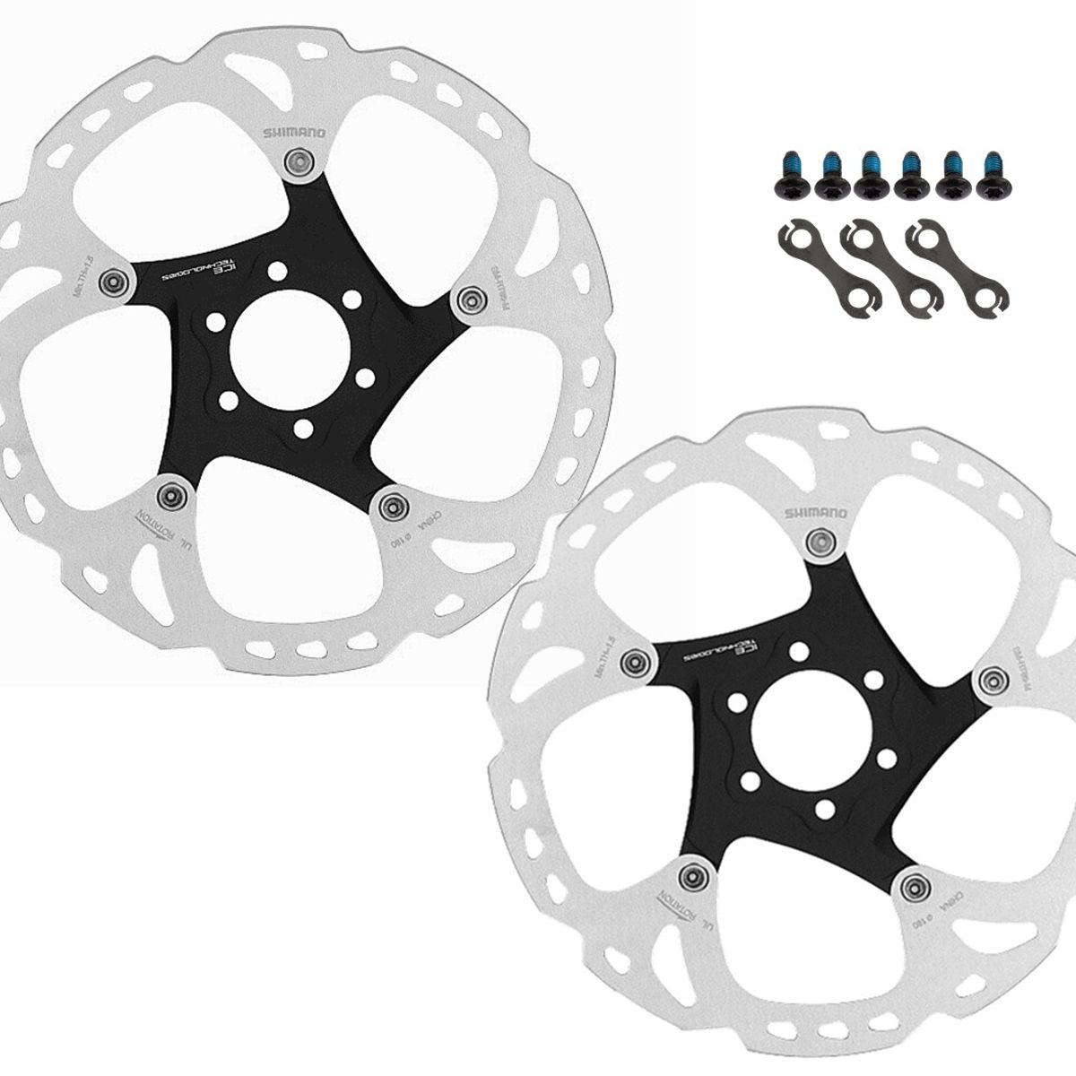 SHIMANO - Disco Rotor Freno Bicicleta Shimano Rt86 180mm 6t X2unidades