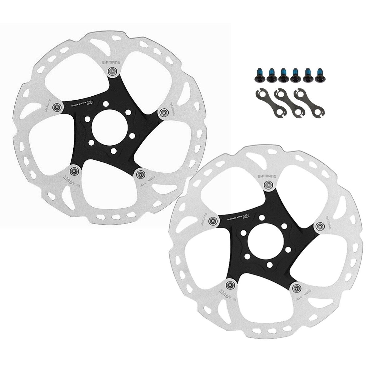 SHIMANO - Disco Rotor Freno Bicicleta Shimano Rt86 180mm 6t X2unidades