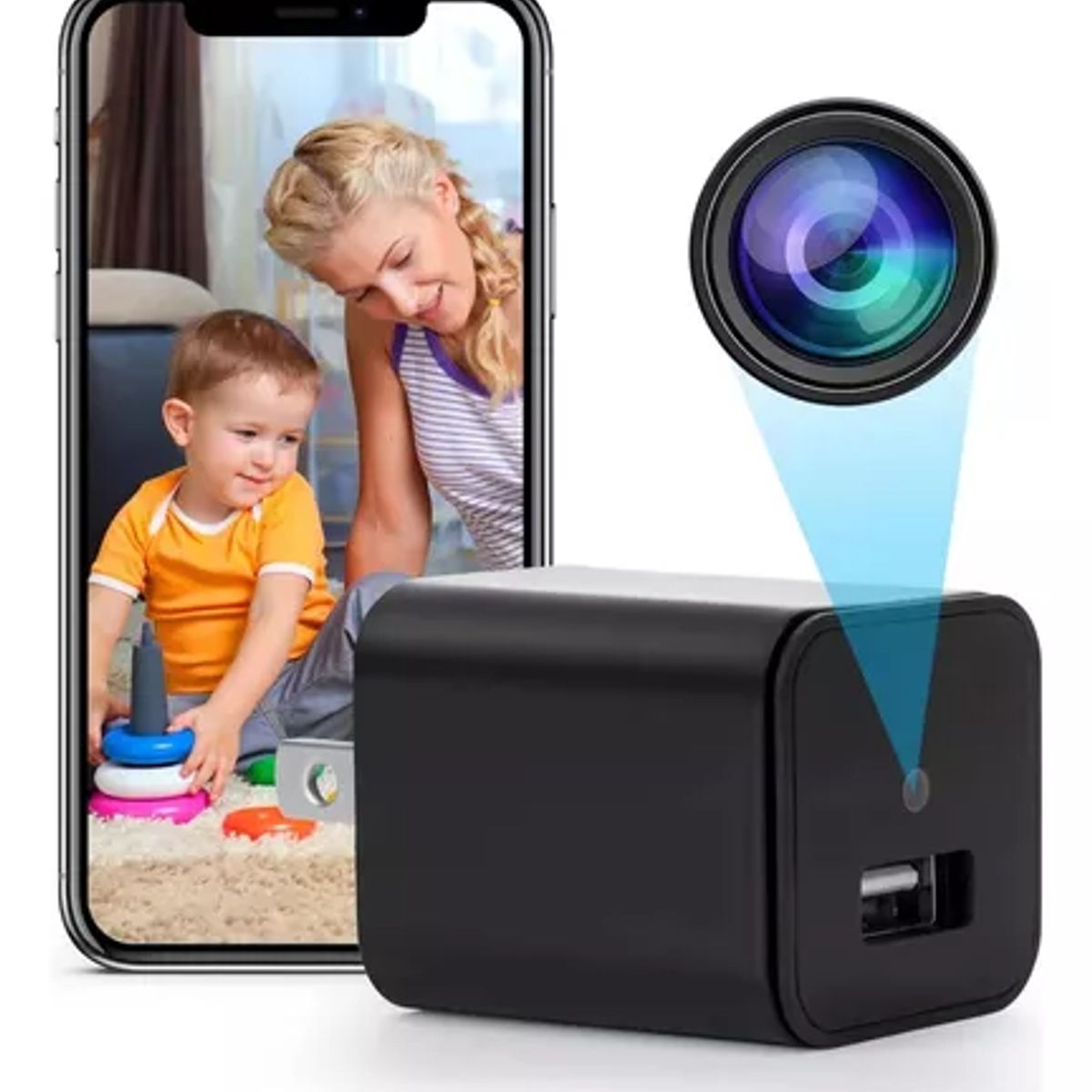 GENERICO - Cámara Espía Cargador 1080p Hd Inalámbrica Sensor Movimiento