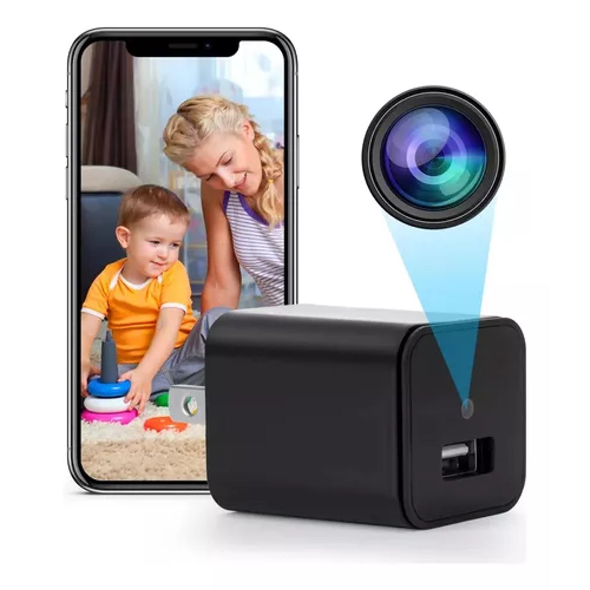 GENERICO - Cámara Espía Cargador 1080p Hd Inalámbrica Sensor Movimiento