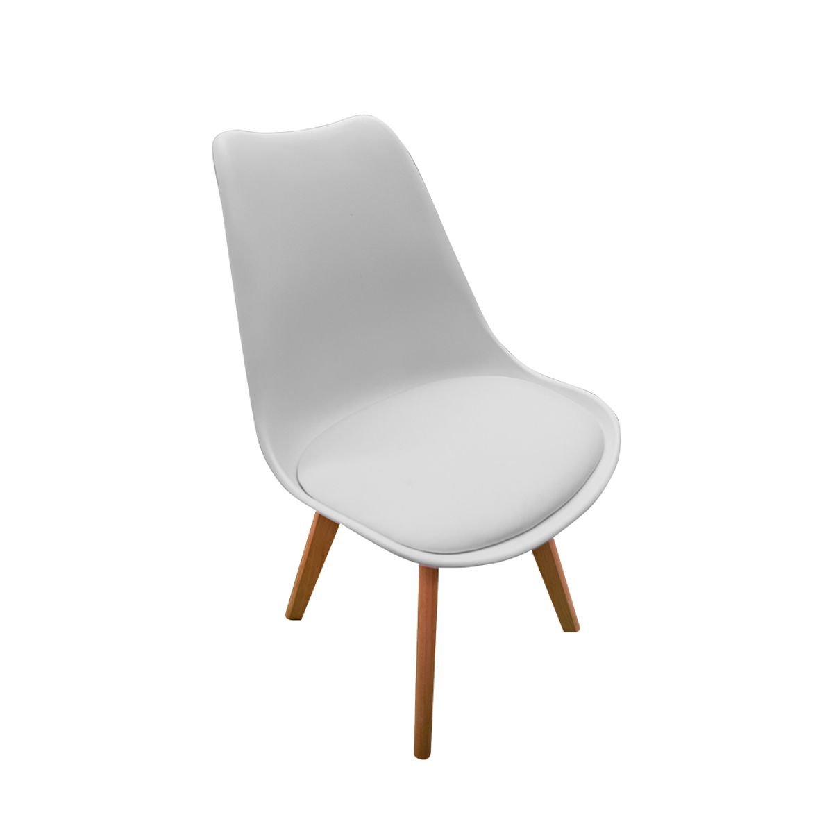 STAY ELIT - SET DE 2 SILLAS MINIMALISTAS ACOJINADAS TIPO EAMES COLOR BLANCO