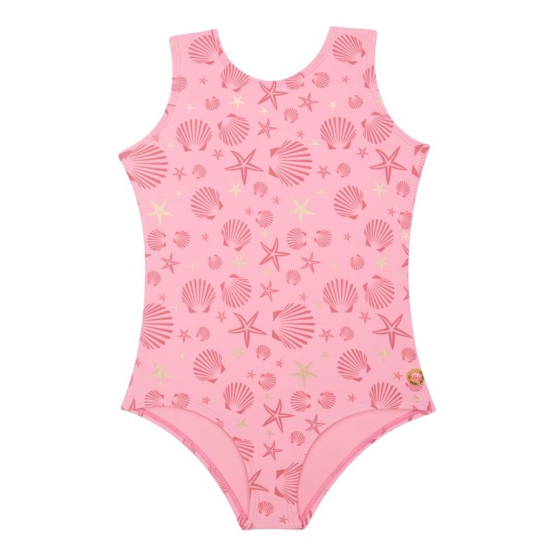 LILI PINK - Vestido de baño entero en microfibra para niña