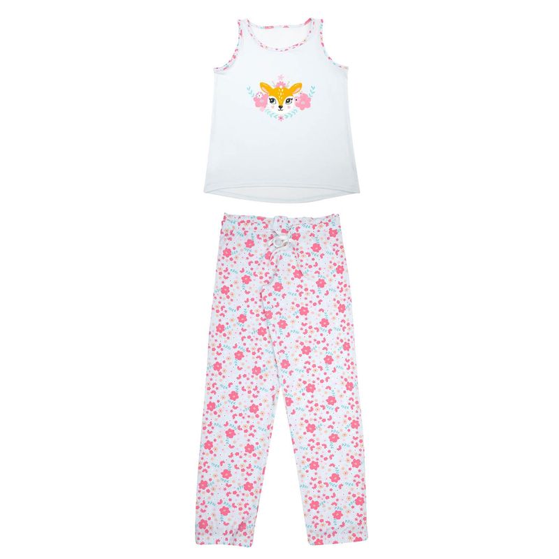 LILI PINK - Conjunto pijama de 2 piezas en algodón juvenil