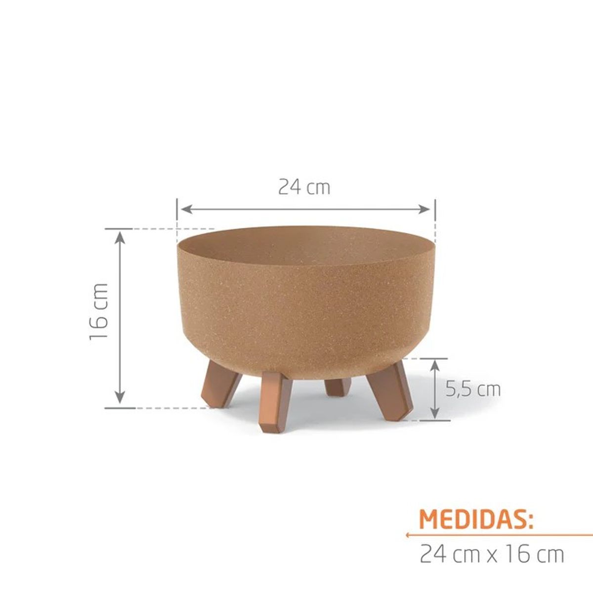 TUMATERA - Matera Gracia Low Eco Wood 24 Cm Naturo