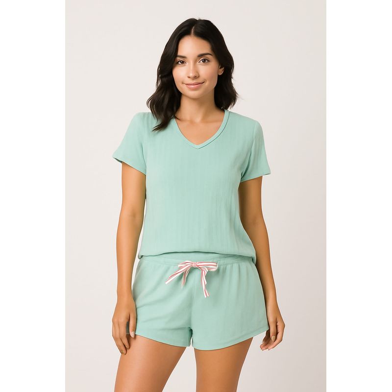 LILI PINK - Conjunto de pijama con camiseta clásica