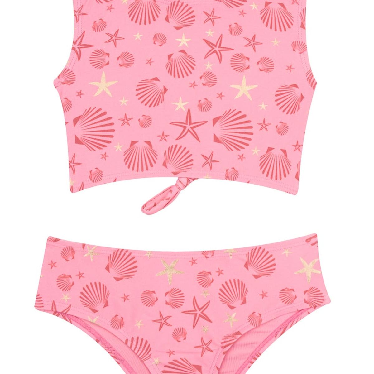 LILI PINK - Vestido de baño de dos piezas en microfibra para niña