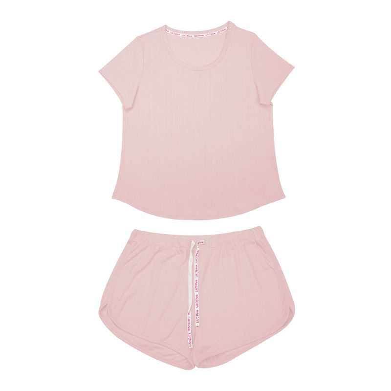LILI PINK - Conjunto pijama con camiseta con manga corta