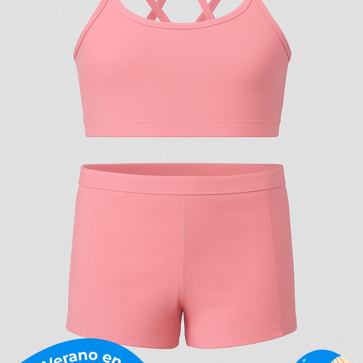 LILI PINK - Vestido de baño dos piezas niña junior