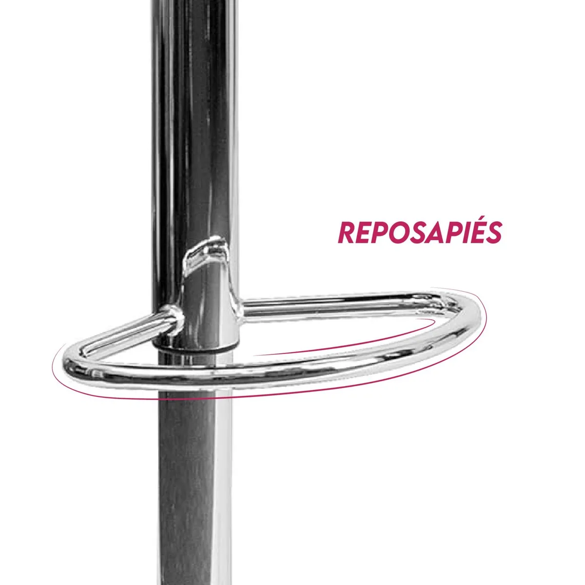 DIMATEX LEON - Set X2  Silla Bar Butaco Alta Giratoria Cocina Reforlando Negro