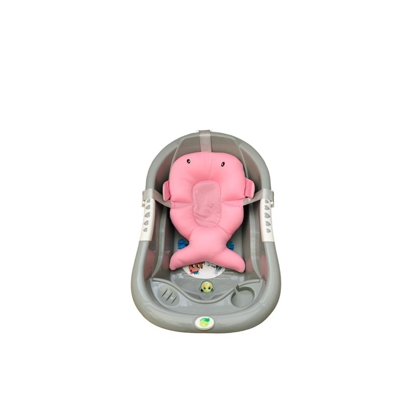 GENERICO - Tina o bañera para bebe con cojin en silicona ergonomico