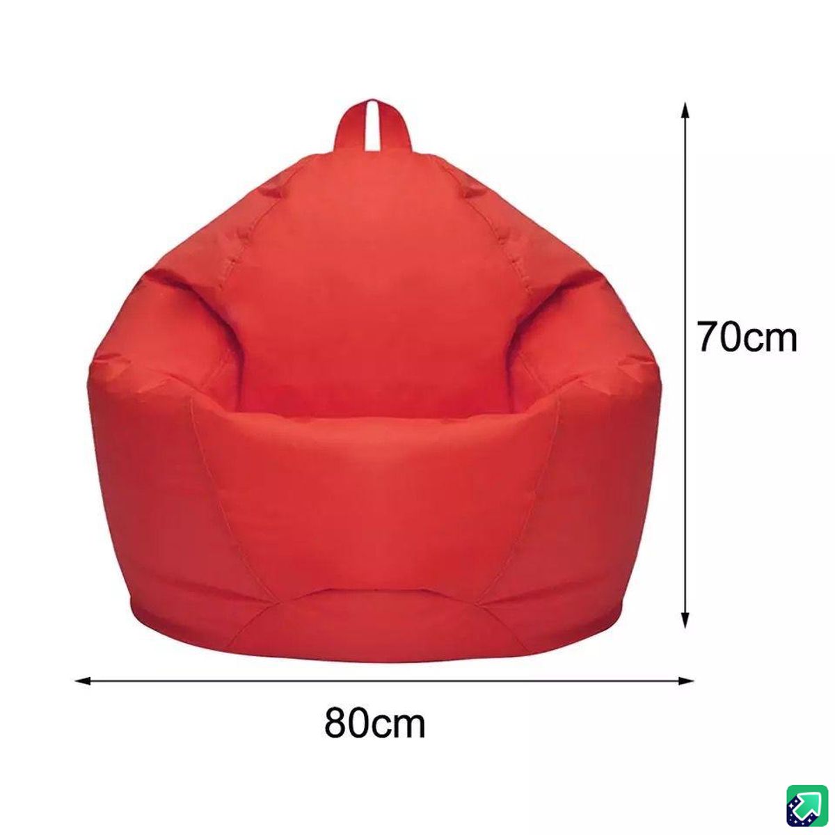 DORMIPUFF - Puff Silla Pera Negro Mediano Dormipuff