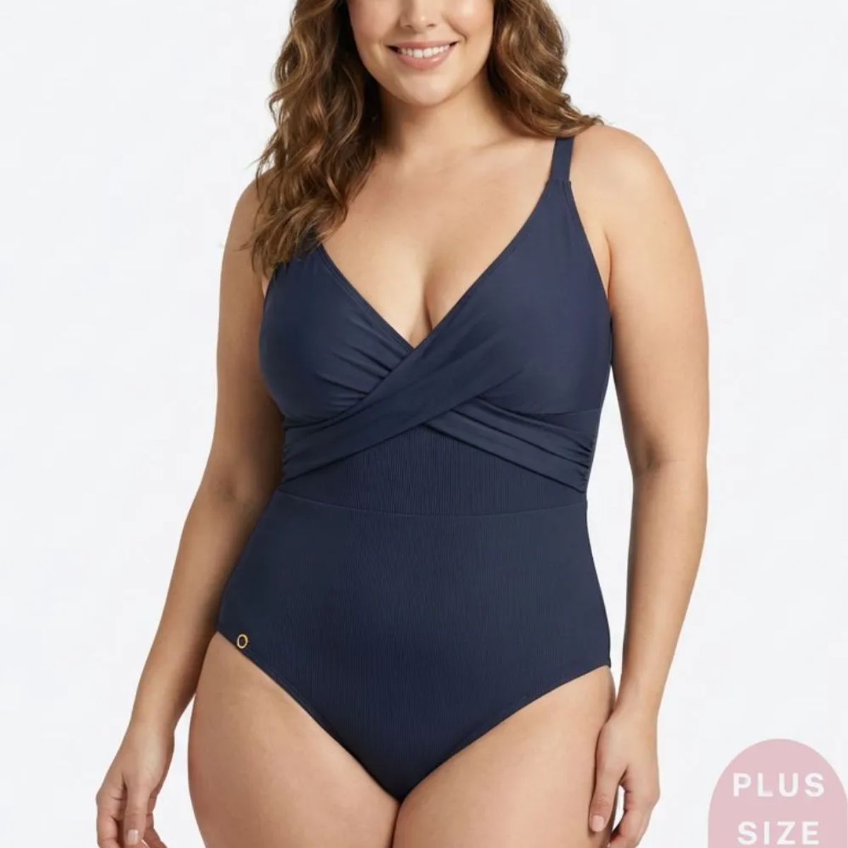 LILI PINK - Vestido de baño enterizo con material en microfibra