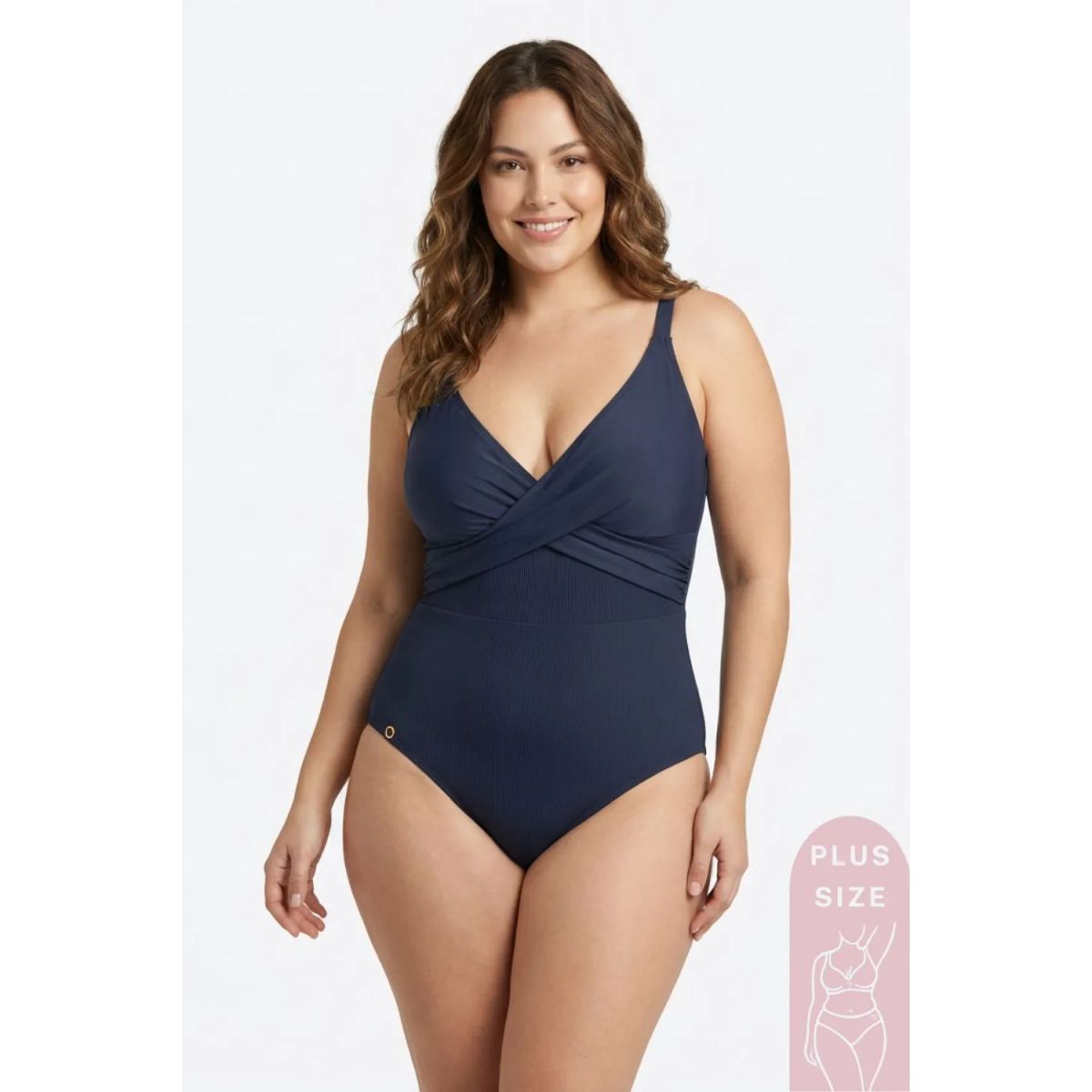 LILI PINK - Vestido de baño enterizo con material en microfibra