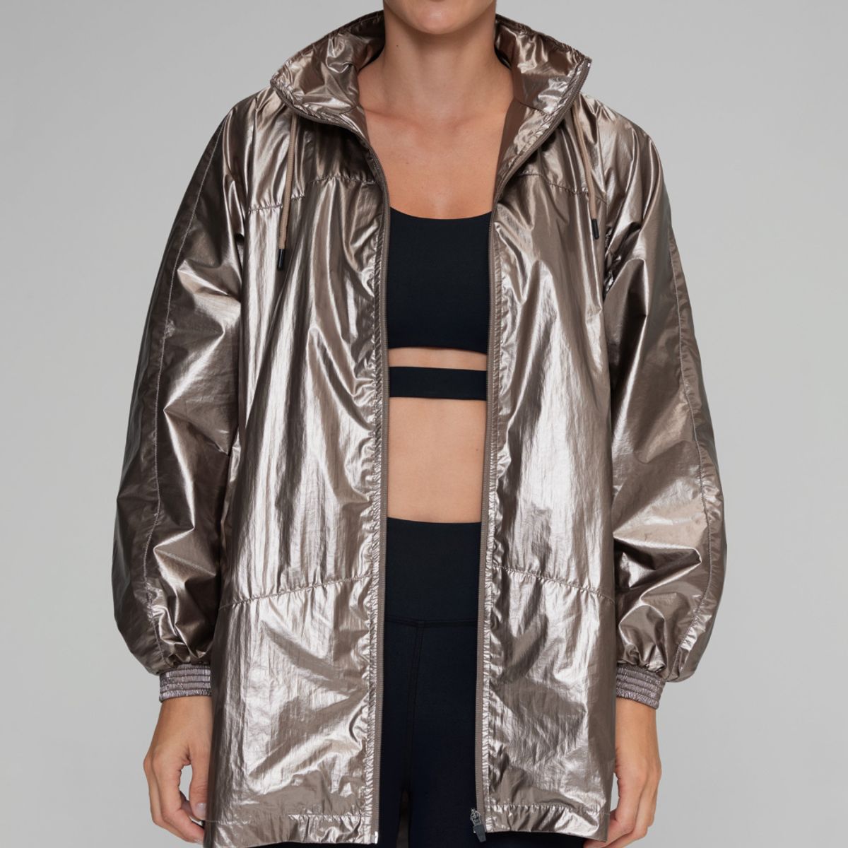 MOVU - Chaqueta troya rompevientos metalizada MOVU.