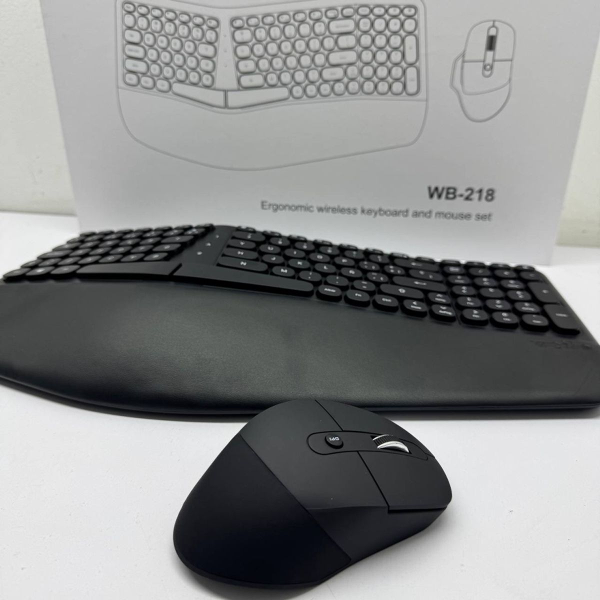GENERICO - Combo Teclado Mouse Inalambrico Ergonomico Receptor Usb Weibo