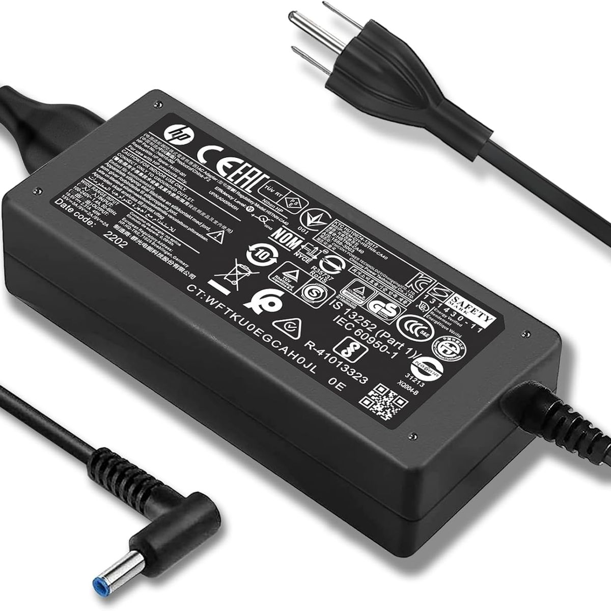 HP - cargador hp 195v 231a plug azul 45w