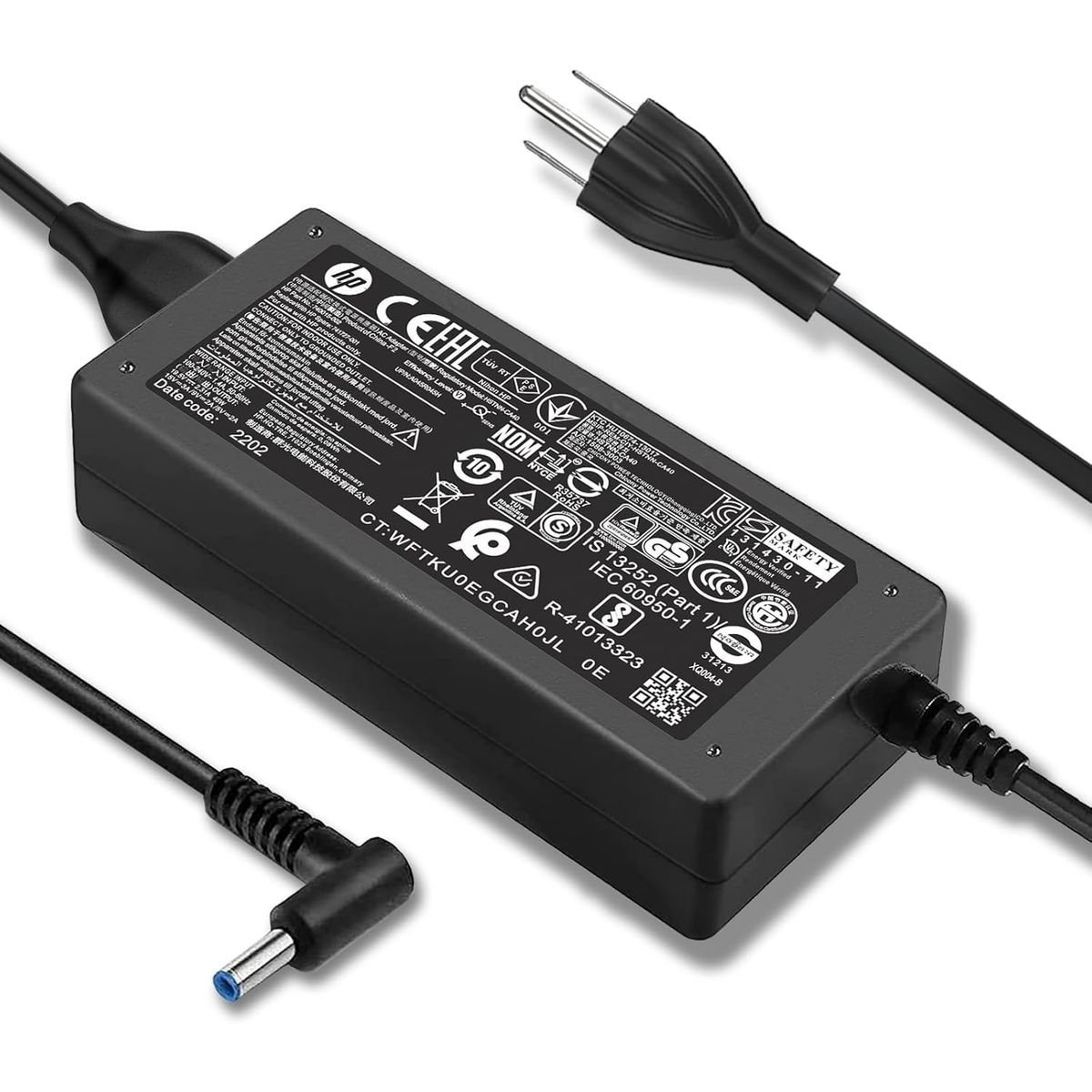 HP - cargador hp 195v 231a plug azul 45w