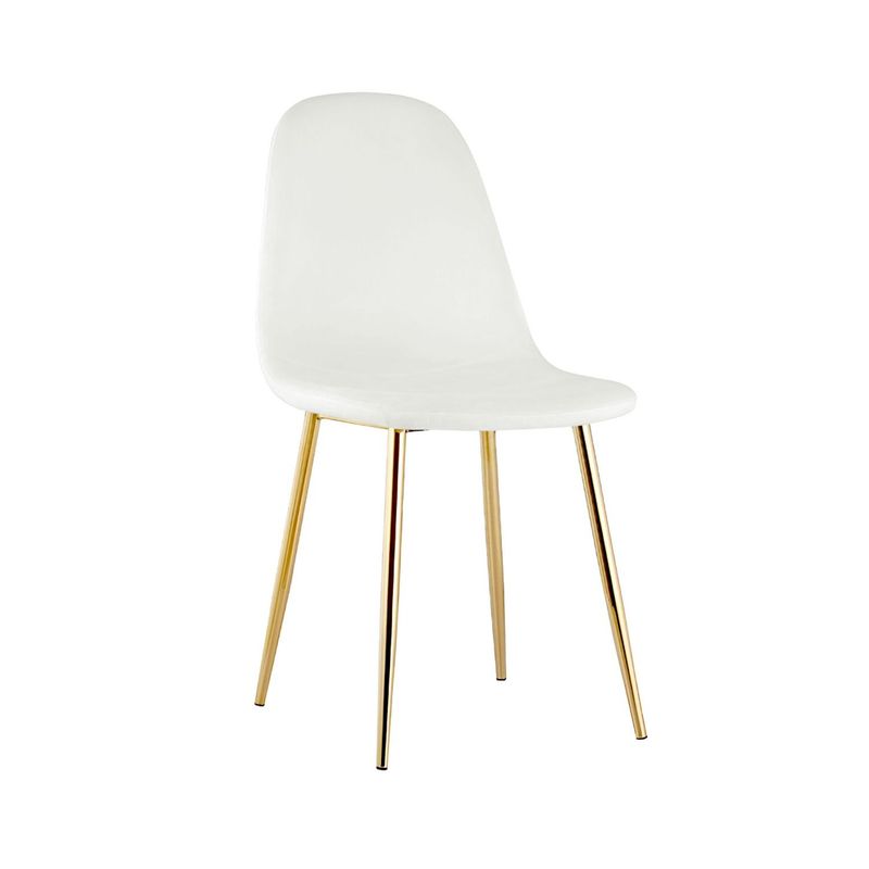 DIMATEX LEON - Silla Decorativa Mueble Sala Comedor Dormitorio Refofelia Blanca