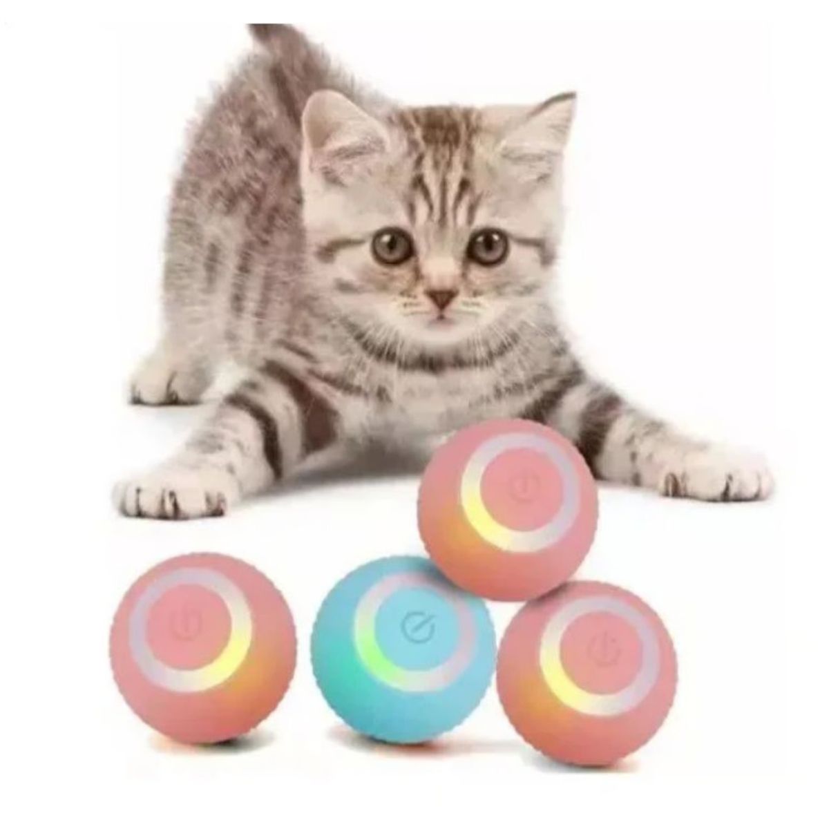 GENERICO - Juguete Inteligente Pelota Electrica Rodante Mascotas Azul