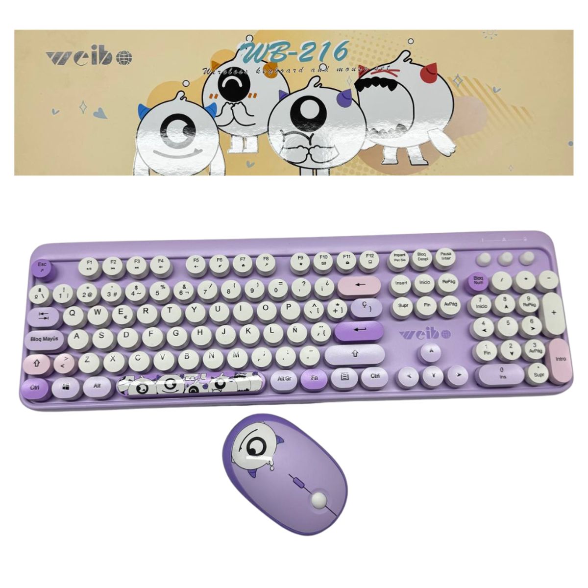 GENERICO - Como Teclado Weibo Animado Mecanico Tecla Cambiable Wb216
