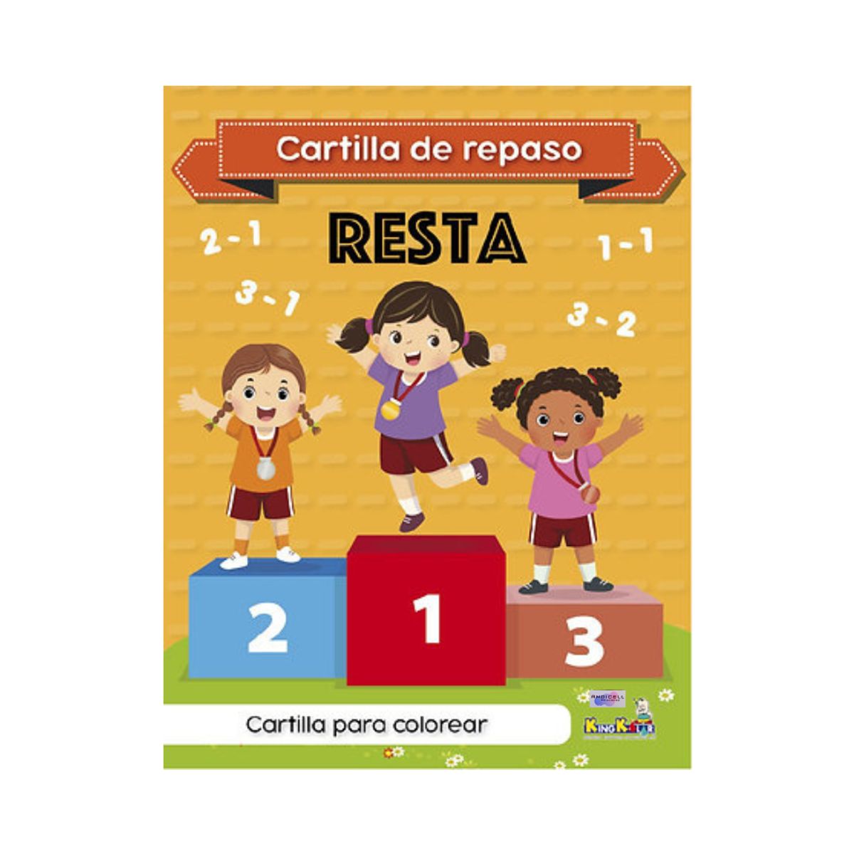 GENERICO - Cartilla de Repaso Resta para Estudiar y Colorear para Niños