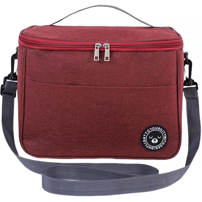 ONE PIXEL - Lonchera Térmica Bolsa Almuerzo Impermeable Rojo