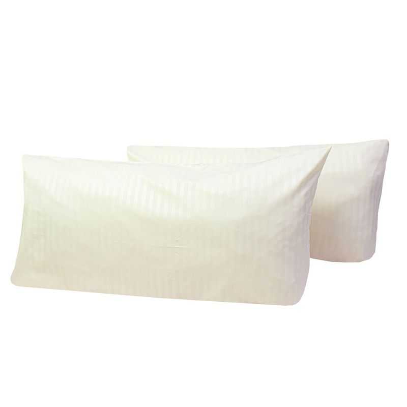 HOMETEX - PAR DE FUNDAS DE ALMOHADAS VAINILLA SOLOFONDO  MICROFIBRA 5070