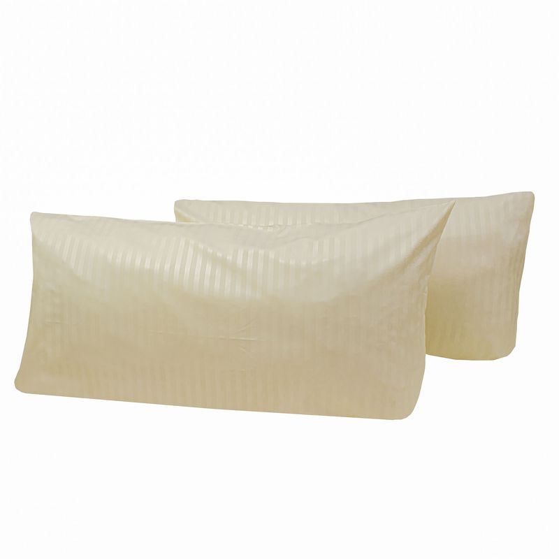 HOMETEX - PAR DE FUNDAS DE ALMOHADAS  ARENA SOLOFONDO  MICROFIBRA 5070