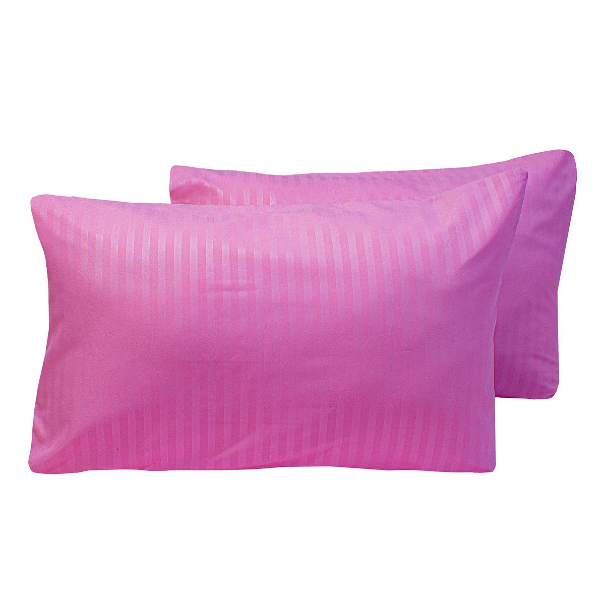 HOMETEX - PAR DE FUNDAS DE ALMOHADAS  FUCSIA SOLOFONDO  MICROFIBRA 5070