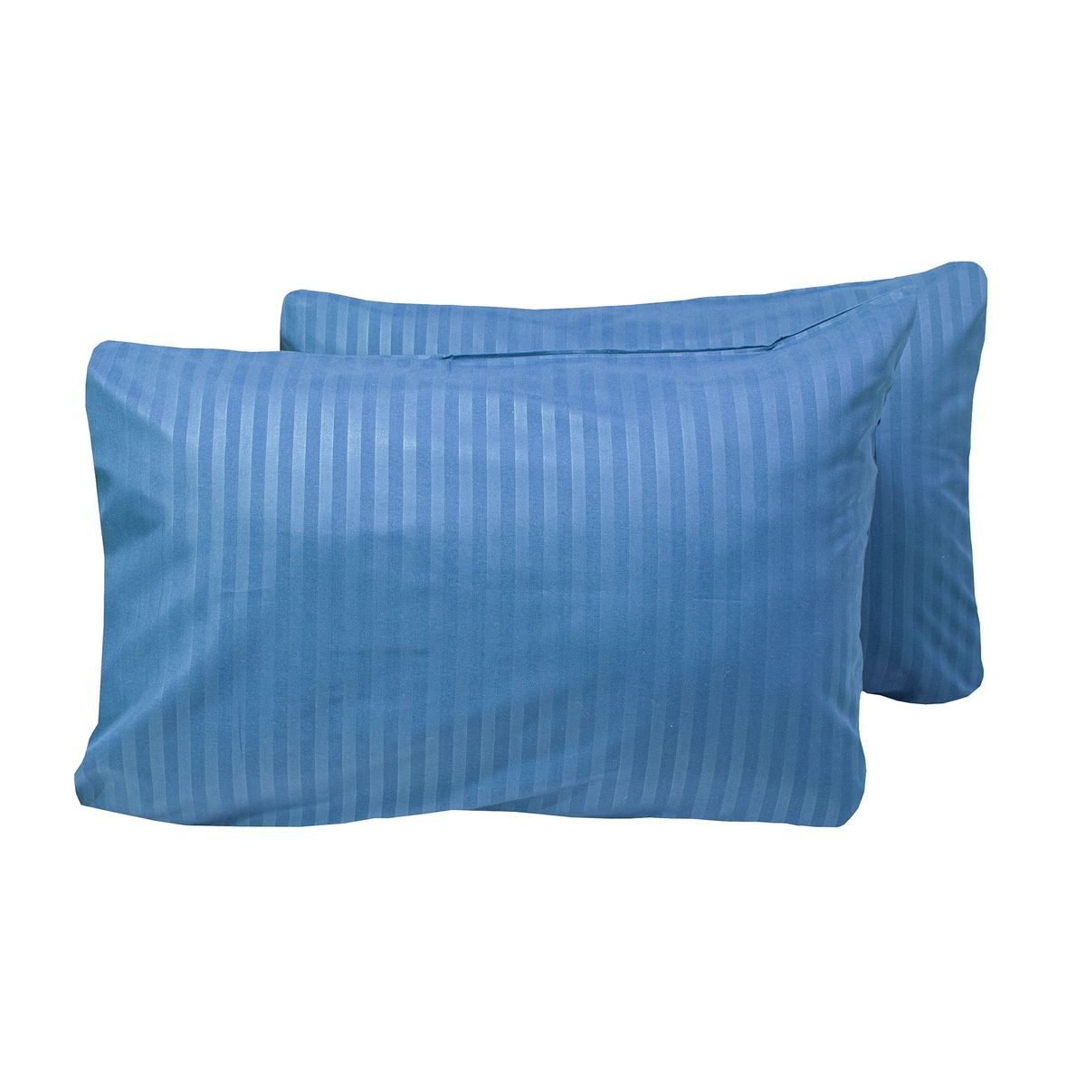 HOMETEX - PAR DE FUNDAS DE ALMOHADAS  PETROLEO SOLOFONDO  MICROFIBRA 5070