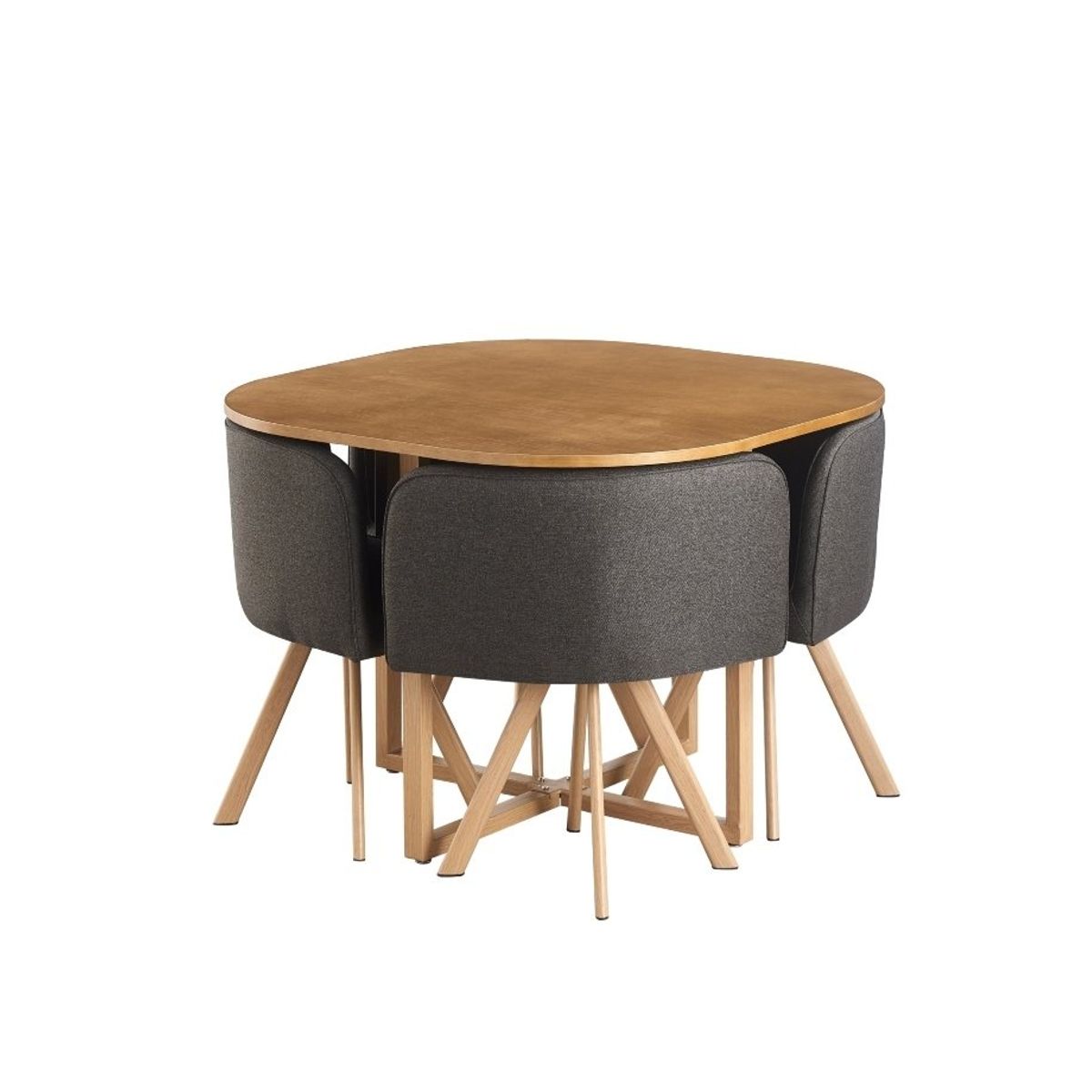 MUEBLES FIOTTI - Comedor 4 Puestos Pizza ahorrador de espacio Wahib R