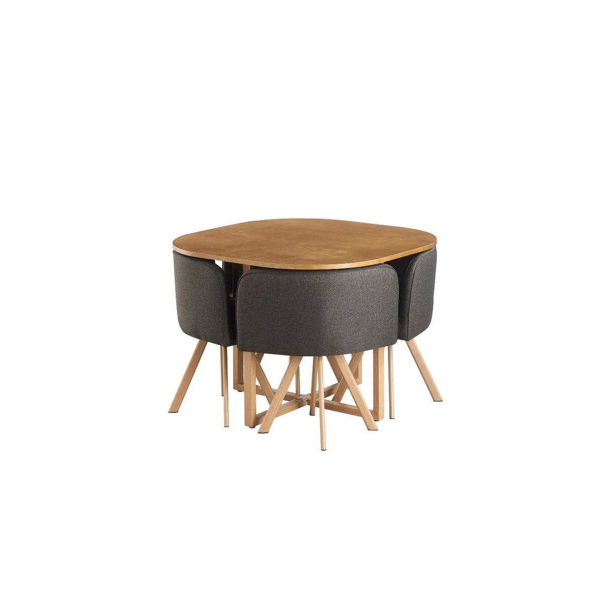 MUEBLES FIOTTI - Comedor 4 Puestos Pizza ahorrador de espacio Wahib R