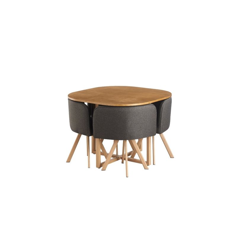 MUEBLES FIOTTI - Comedor 4 Puestos Pizza ahorrador de espacio Wahib R