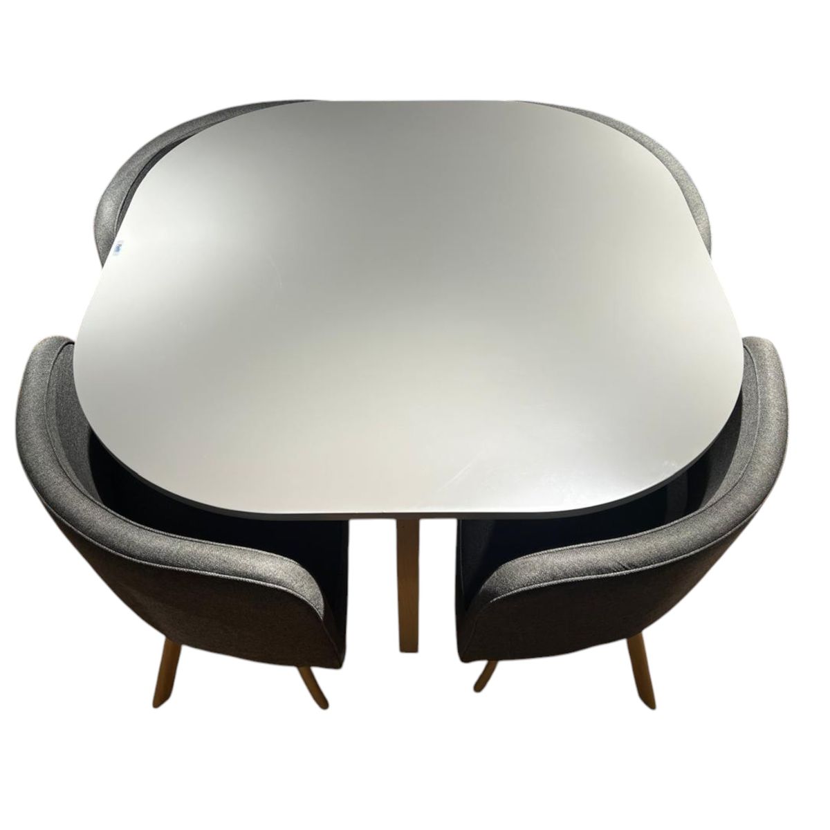 MUEBLES FIOTTI - Comedor ahorrador de espacios 4 Puestos Gris Wahib