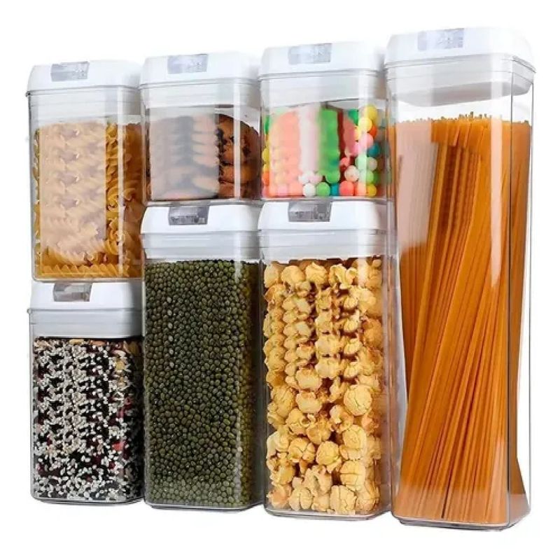 GENERICO - Set Organizador De Granos Alimentos Para Cocina 7 Pcs