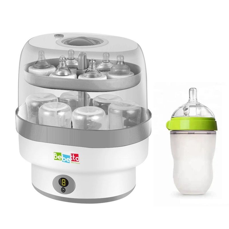 BEBETTO - Esterilizadora + Tetero Silicona 8 Onz