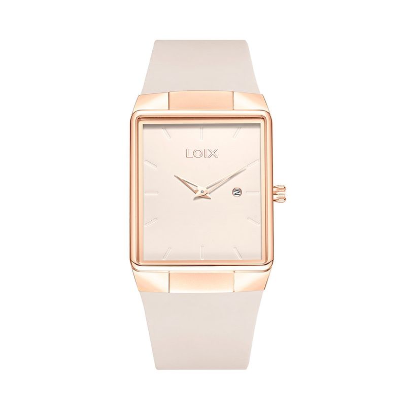 LOIX - Reloj mujer LA2118-3 Beige con oro rosa
