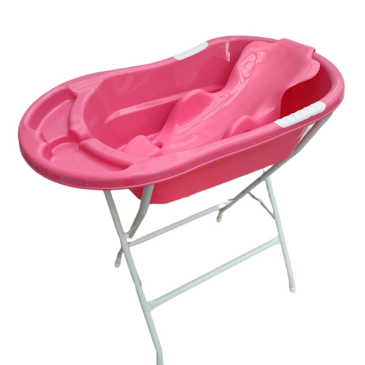PRODEHOGAR - Bañera o Tina Para Bebe Con Soporte Plastico y Base Metalica