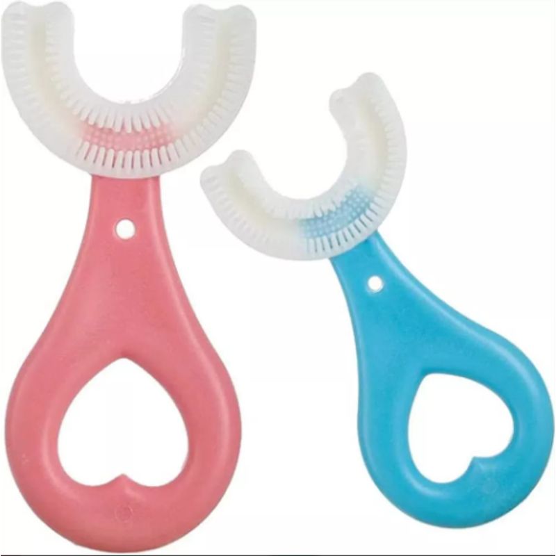 GENERICO - Cepillo Dientes Bebe Niño Niña U Silicona Forma U Niños