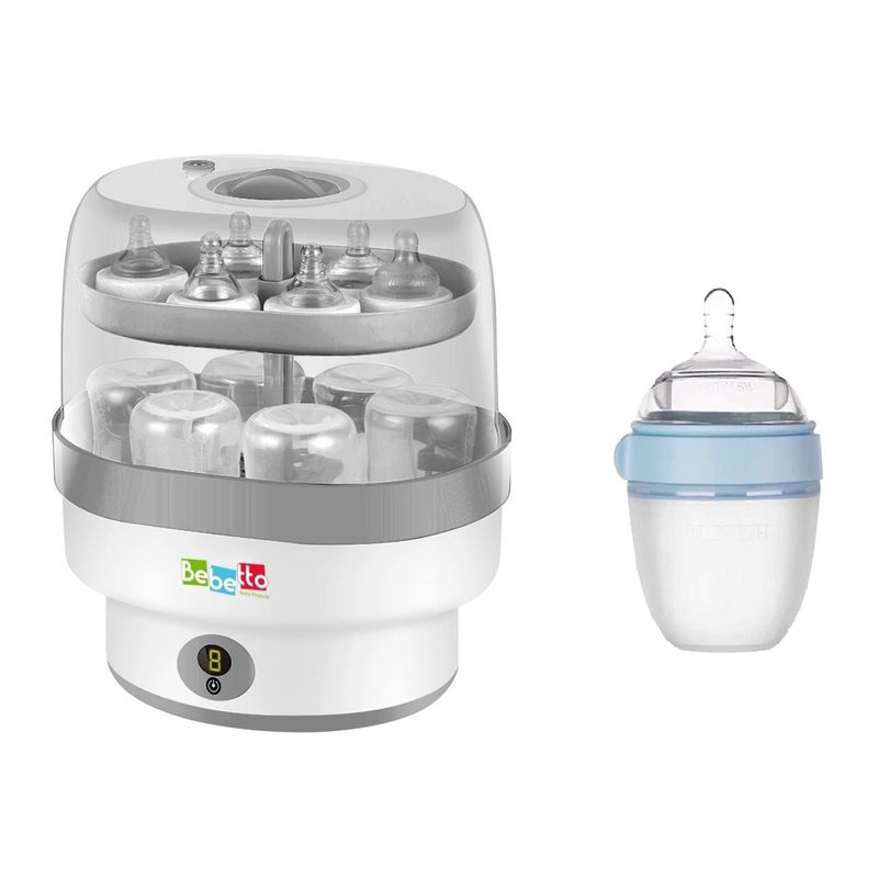 BEBETTO - Esterilizadora + Tetero Silicona 5 Onz