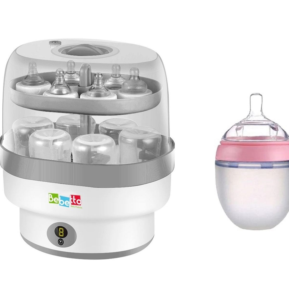 BEBETTO - Esterilizadora + Tetero Silicona 5 Onz