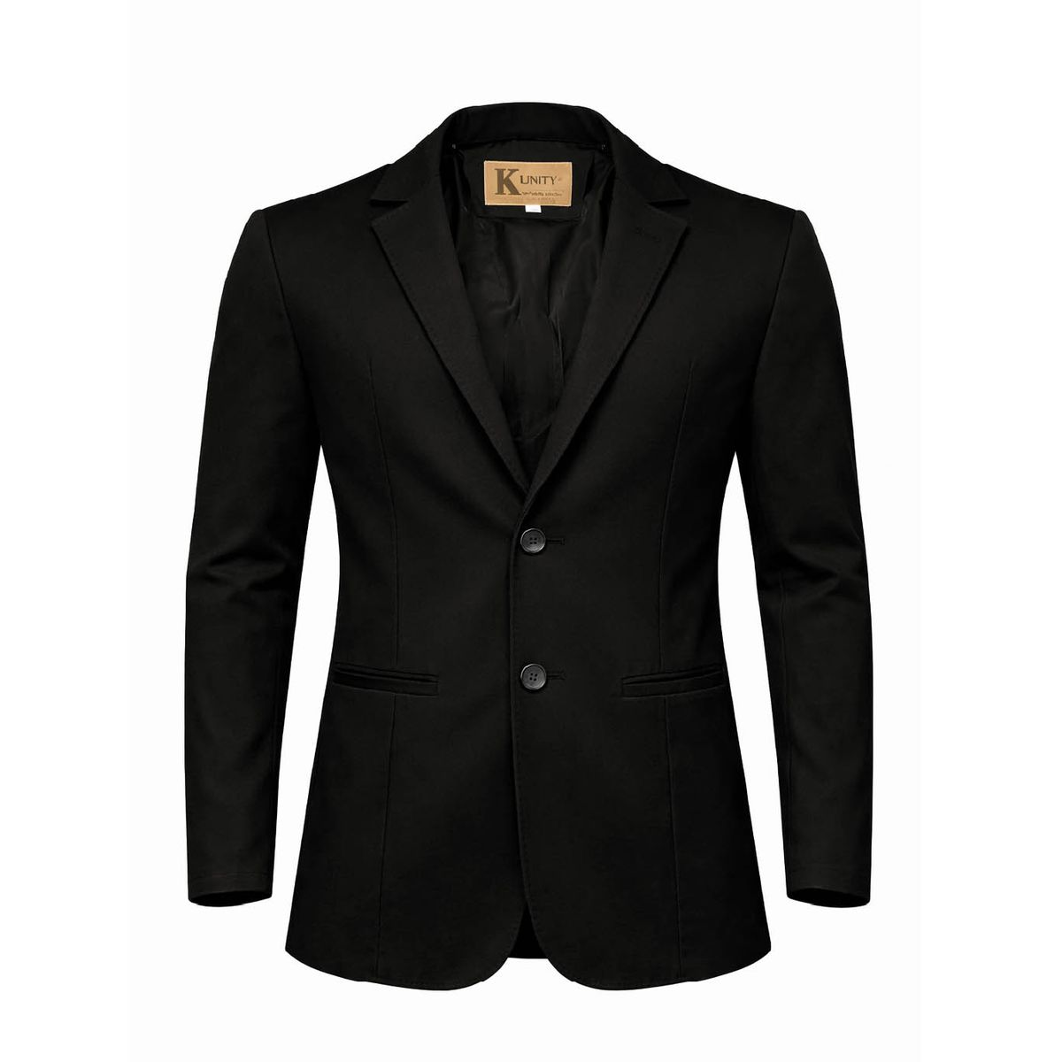 MODA EN CIRCUITO - Chaqueta, Bleiser en Dril Para Hombre  SIN CODERAS, TOTALMENTE  NEGRO.