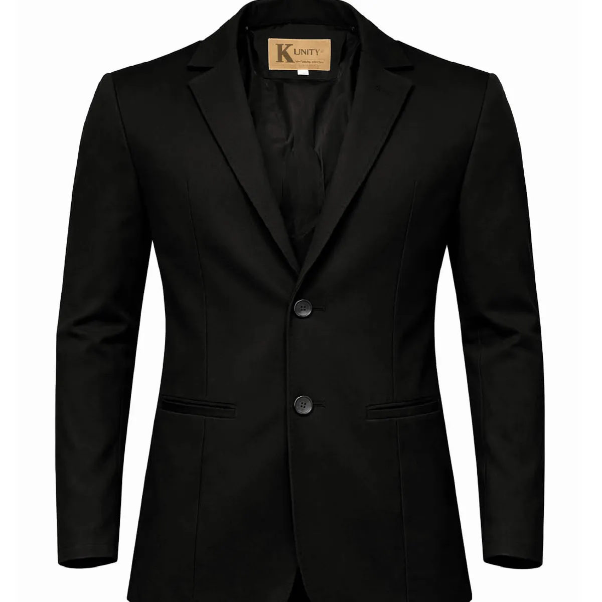 MODA EN CIRCUITO - Chaqueta, Bleiser en Dril Para Hombre  SIN CODERAS, TOTALMENTE  NEGRO.